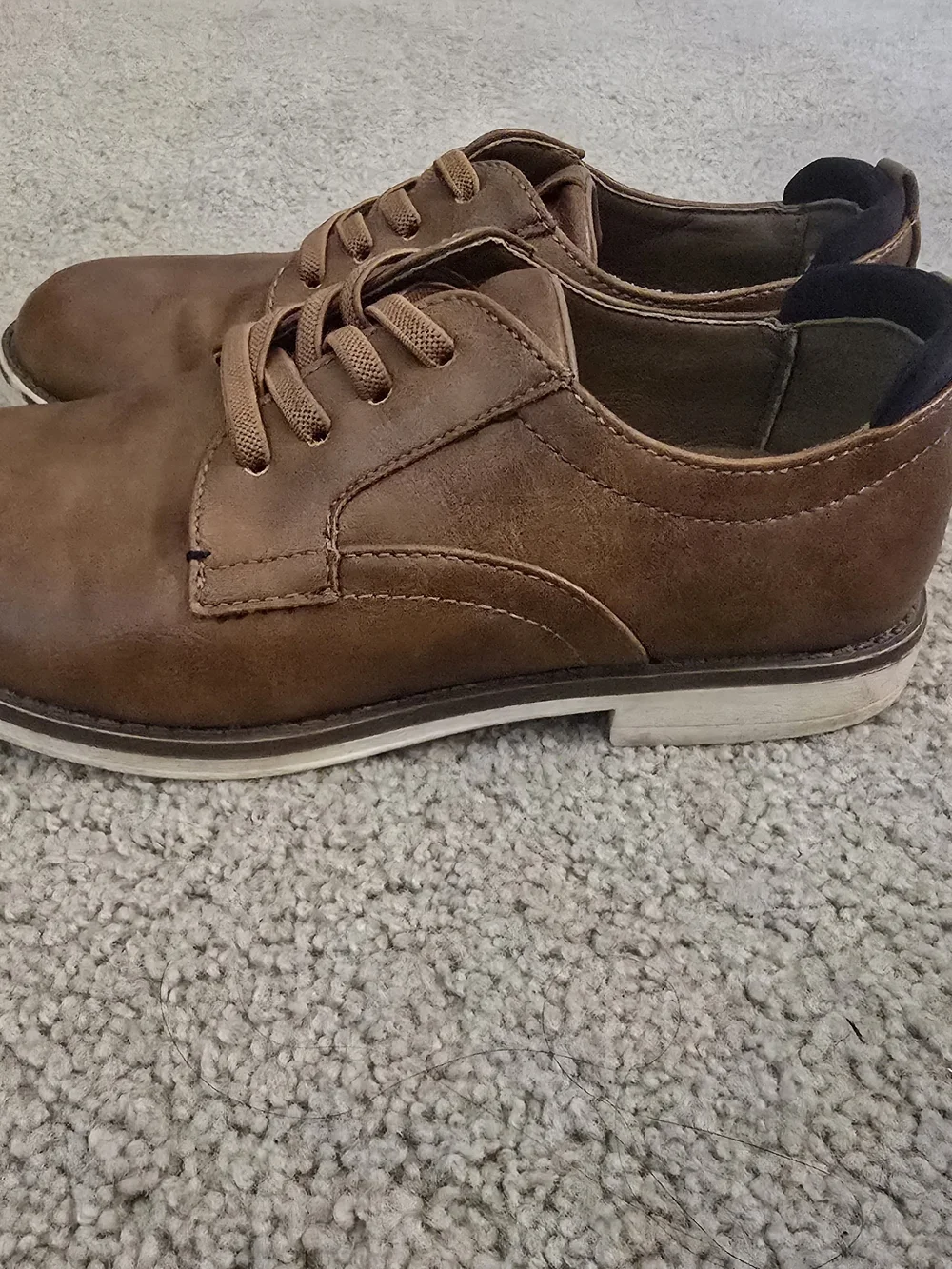 Boys Tan Dress Shoes with Laces